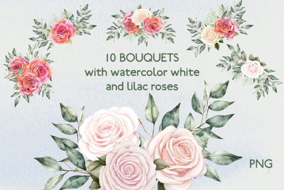 10 Bouquets with Watercolor Roses: A Designer's Floral Toolkit