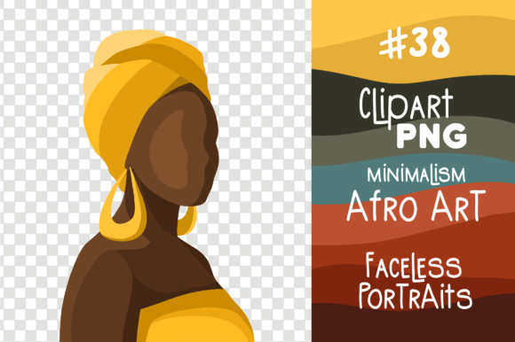 Africans Queen Black Girl Ethnic Clipart: Celebrating Heritage in Design