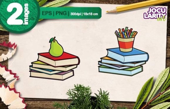 Funny Piles of Book Cartoon Vector: Unleash Your Creative Projects