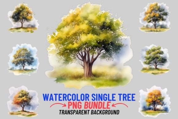 Infuse Your Projects with Nature's Charm Using Watercolor Tree Clipart