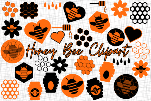 Orange and Black Honey Bee Clipart: A Designer's Essential Asset