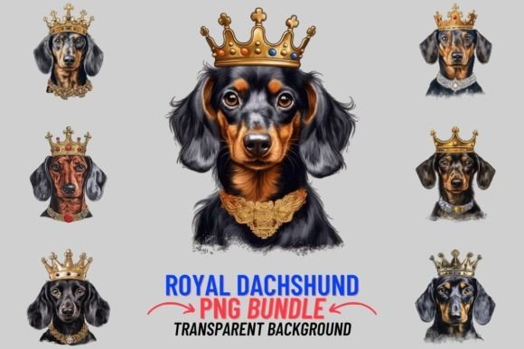 Royal Dachshund 12 PNG Clipart Bundle: A Designer’s Delight