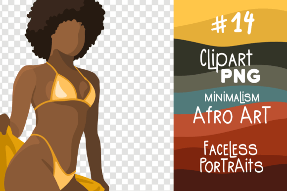 Sexy Afro Black Girl Bikini Summer PNG: Your New Go-To Clipart