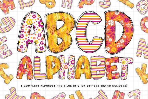 Summer Flower Alphabet Clipart: A Fresh Take on Sublimation Design