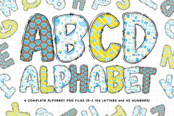 Unleash Party Energy with Birthday Kids Alphabet Letters Clipart