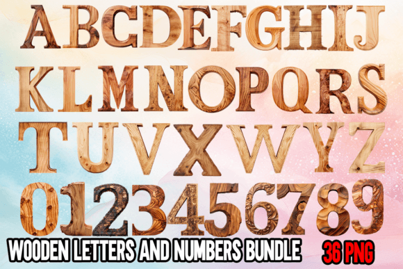 Wooden Letters and Numbers Bundle: A Natural Touch for Modern Design